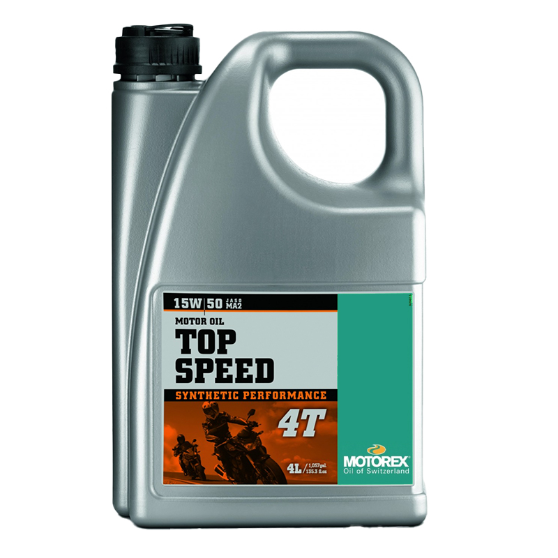 Motorex Motoröl 4-Takt, 4 l, SAE 15W-50, Top Speed Synthetic Performance, teilsynthetisch
